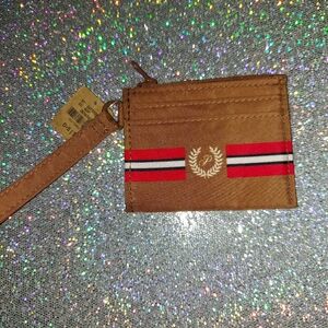 PINK Card Holder Keychain with Zip